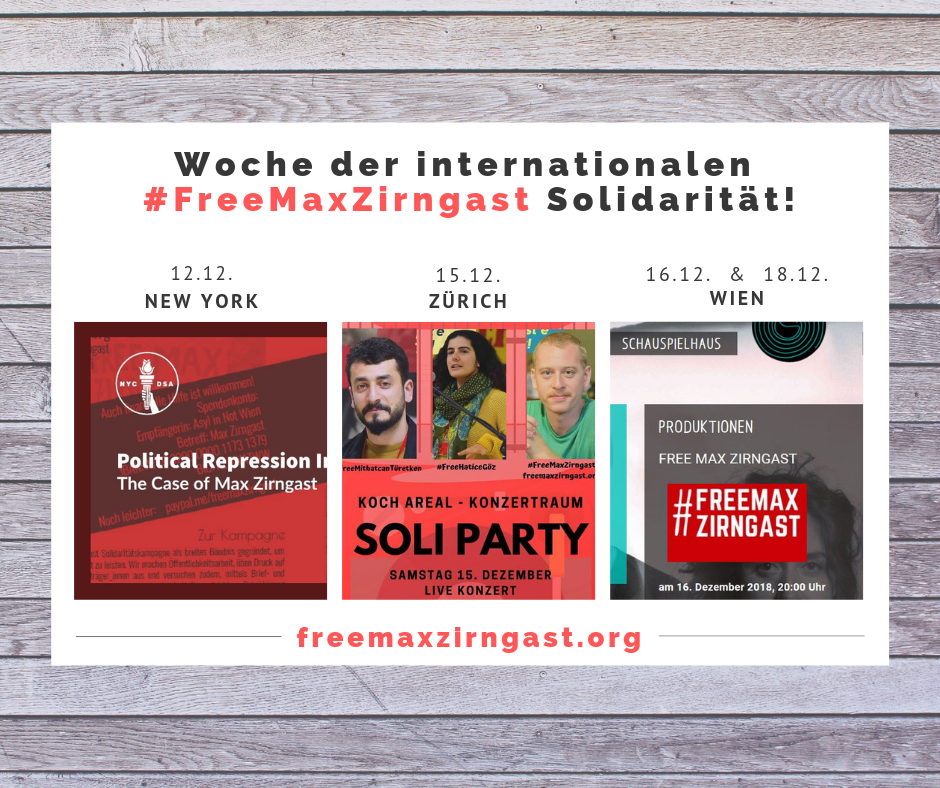 Woche der internationalen #FreeMaxZirngast-Solidarität!